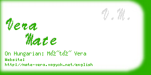 vera mate business card